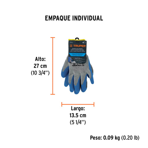 Guantes de poliéster recubiertos de latex, G, TRUPER | GU-413 | 15267