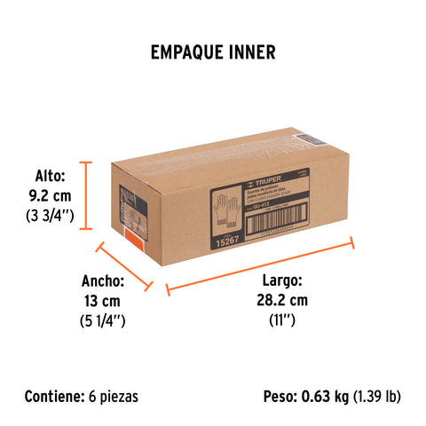 Guantes de poliéster recubiertos de latex, G, TRUPER | GU-413 | 15267