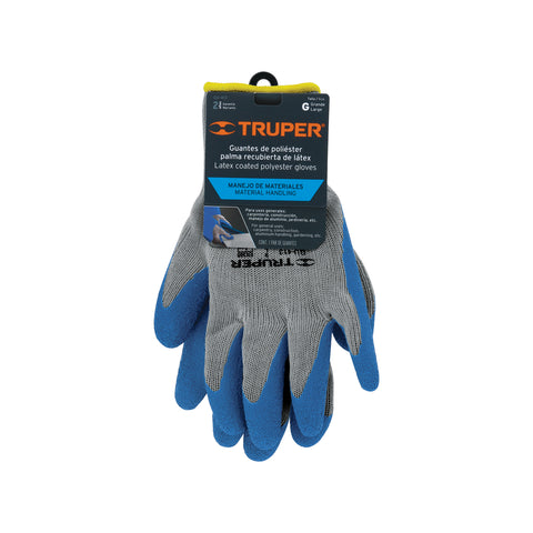 Guantes de poliéster recubiertos de latex, G, TRUPER | GU-413 | 15267