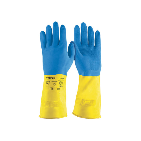 Guantes de látex reforzados para limpieza, M, TRUPER | GU-332 | 15268