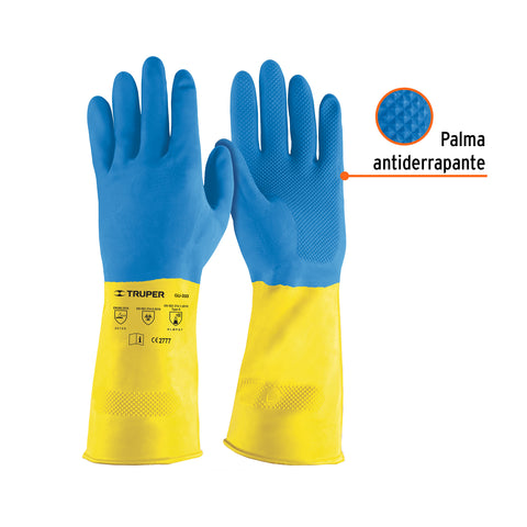 Guantes de látex reforzados para limpieza, G, TRUPER | GU-333 | 15269