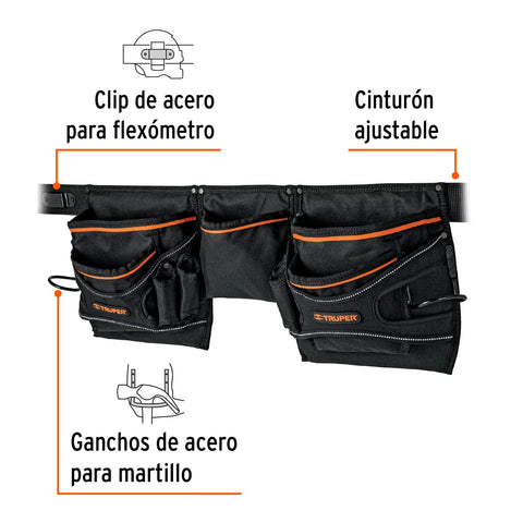 Porta herramientas de poliéster, 20 compartimentos, Truper | POHE-20N | 15314