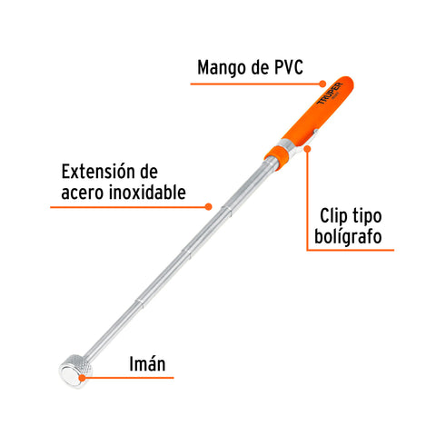 Imán extensible de acero inoxidable, 3.6 kg, Truper | PICK-UPX | 15325