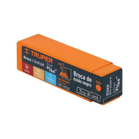 Broca HSS 21/64' Trublack para metal, Truper | BAV-21/64-N | 15329