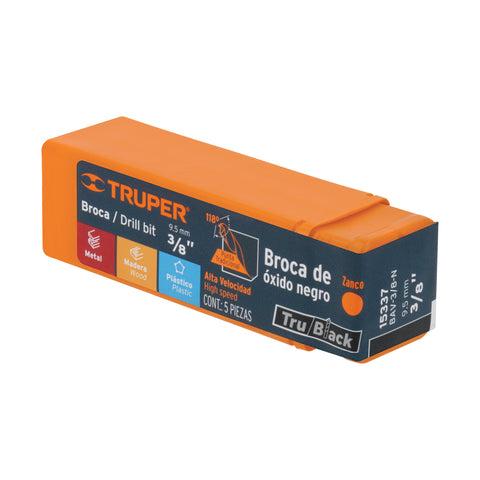 Broca HSS 3/8' Trublack para metal, Truper | BAV-3/8-N | 15337