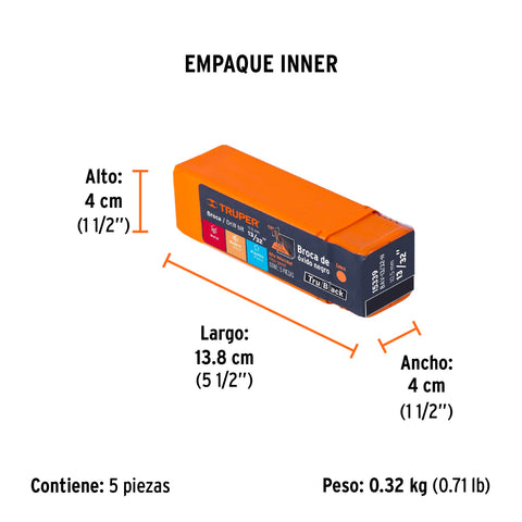 Broca HSS 13/32' Trublack para metal, Truper | BAV-13/32-N | 15339