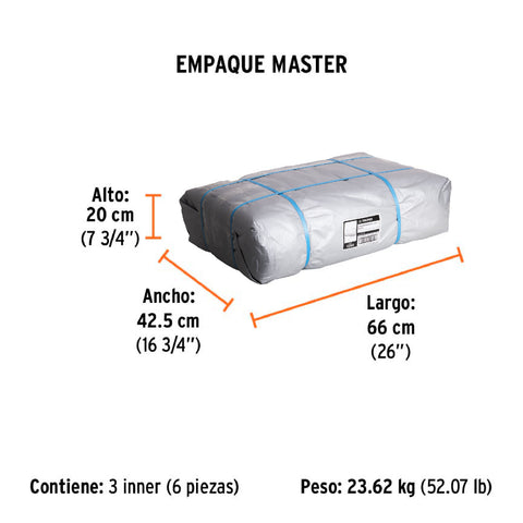 Lona de polietileno reforzada 4 x 5 m, gris, 180g/m2, TRUPER | LT-45 | 15364
