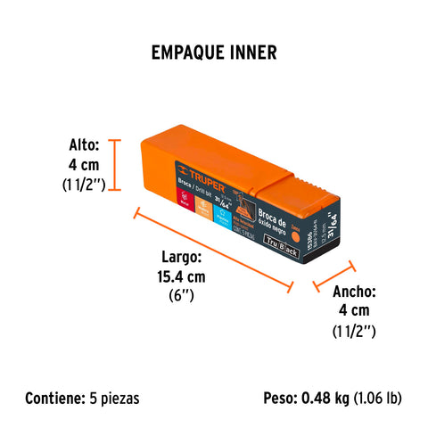 Broca HSS 31/64' Trublack para metal, Truper | BAV-31/64-N | 15386