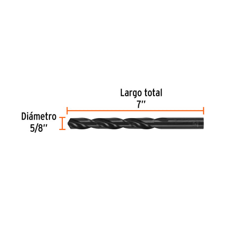 Broca HSS 5/8' Trublack para metal, Truper | BAV-5/8-N | 15392