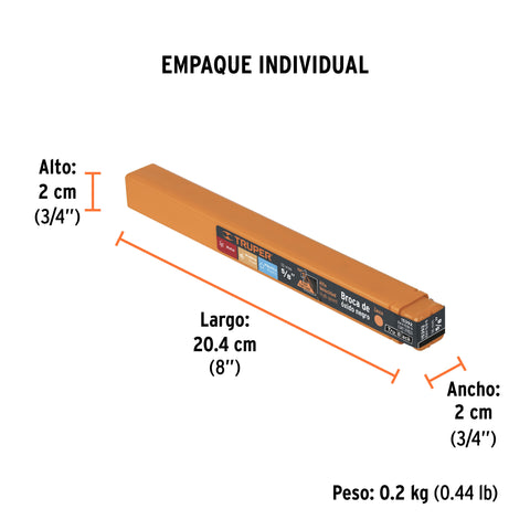 Broca HSS 5/8' Trublack para metal, Truper | BAV-5/8-N | 15392