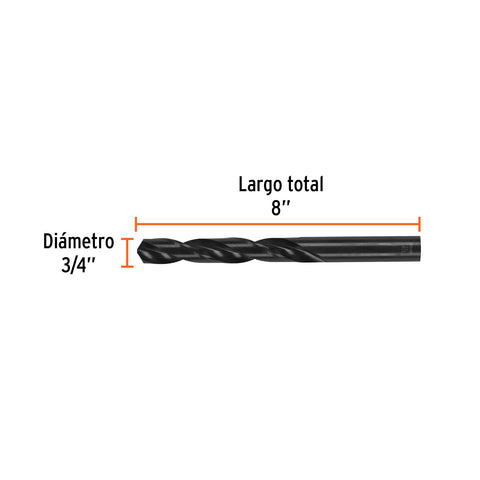 Broca HSS 3/4' Trublack para metal, Truper | BAV-3/4-N | 15393