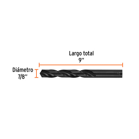 Broca HSS 7/8' Trublack para metal, Truper | BAV-7/8-N | 15394