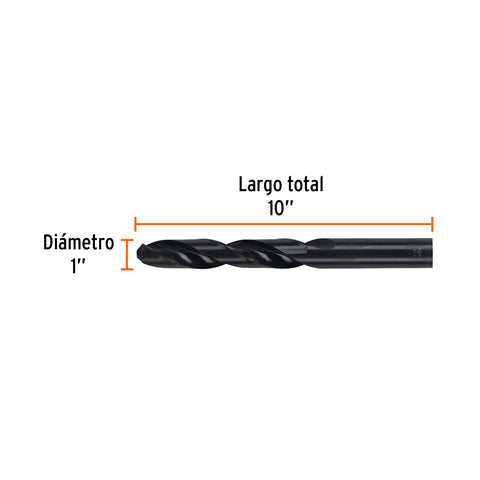 Broca HSS 1' Trublack para metal, Truper | BAV-1-N | 15395