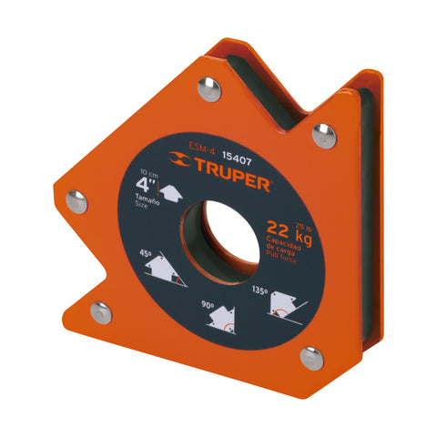 Escuadra magnética p/soldar, 4', capacidad 22 kg, TRUPER | ESM-4 | 15407