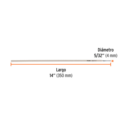 Bolsa con 1 kg de electrodos 6011 de 5/32', Truper | E6011-5 | 15461