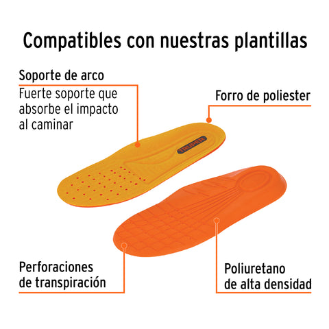 Bota de seguridad café, #28 dieléctrica antifatiga, Truper | ZC-428C | 15474