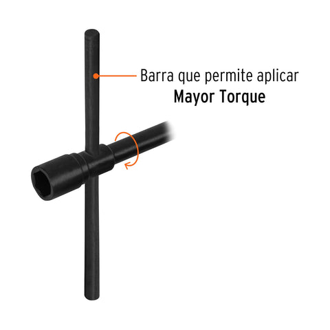 Llave de artillería 1-1/8 x 7/8' boca hexagonal, TRUPER | LLAR-7 | 15485