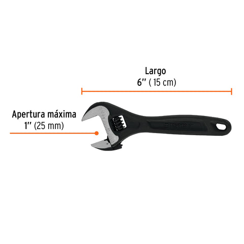 Llave ajustable (perico) 6' profesional pavonada, Expert | PET-6 | 15500