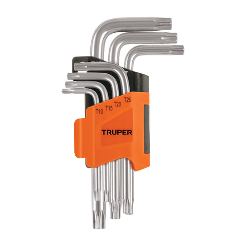 Juego de 7 llaves torx con organizador abatible, TRUPER | TORX-7C | 15552