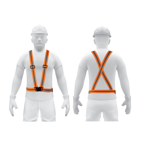 Chaleco elástico tipo arnés naranja con reflejante, Truper | CHS-400N | 15565