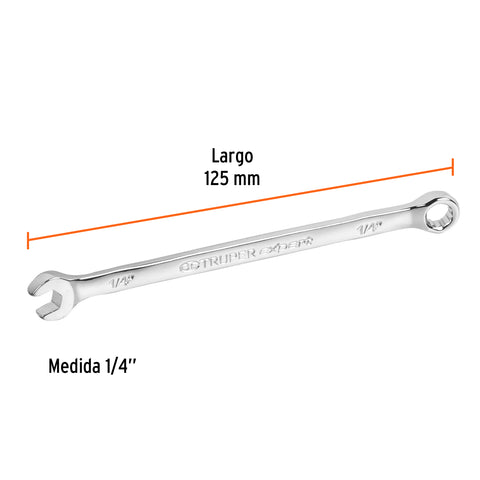 Llave combinada extralarga 1/4' x 125 mm de largo, Expert | LL-2008 | 15590