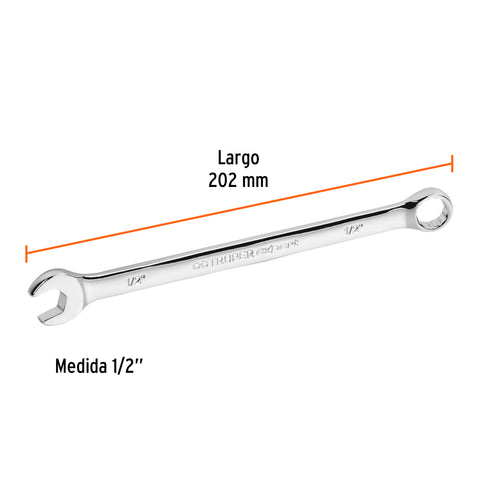 Llave combinada extralarga 1/2' x 202 mm de largo, Expert | LL-2016 | 15594