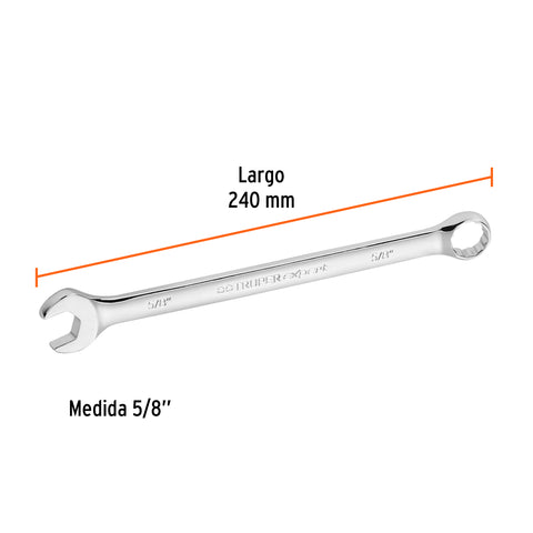 Llave combinada extralarga 5/8' x 240 mm de largo, Expert | LL-2020 | 15596