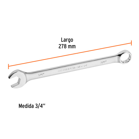 Llave combinada extralarga 3/4' x 278 mm de largo, Expert | LL-2024 | 15598