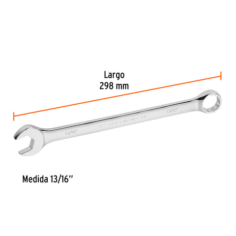 Llave combinada extralarga 13/16' x 298 mm de largo, Expert | LL-2026 | 15599