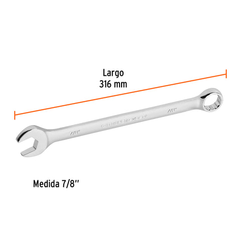 Llave combinada extralarga 7/8' x 316 mm de largo, Expert | LL-2028 | 15600