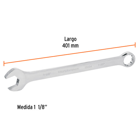 Llave combinada extralarga 1-1/8' x 401 mm de largo, Expert | LL-2036 | 15604