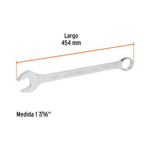 Llave combinada extralarga 1-7/16' x 454 mm de largo, Expert | LL-2046 | 15608