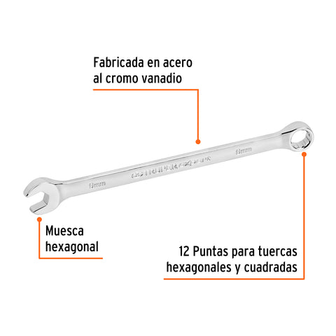 Llave combinada extralarga 9 mm x 157 mm de largo, Expert | LL-2009M | 15613