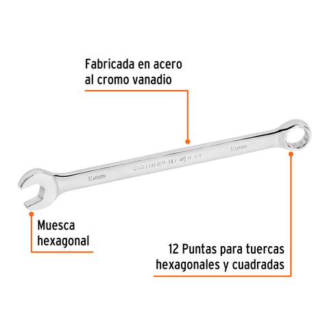 Llave combinada extralarga 15 mm x 230 mm de largo, Expert | LL-2015M | 15619