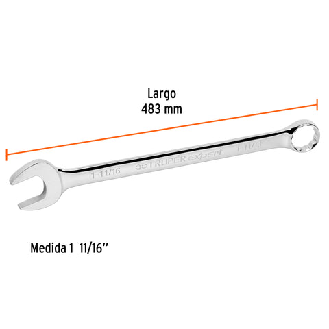 Llave combinada extralarga 1-11/16' x 483 mm largo, Expert | LL-2054 | 15632