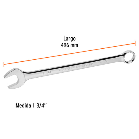Llave combinada extralarga 1-3/4' x 496 mm de largo, Expert | LL-2056 | 15633