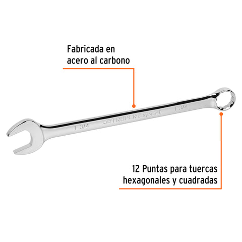 Llave combinada extralarga 1-3/4' x 496 mm de largo, Expert | LL-2056 | 15633