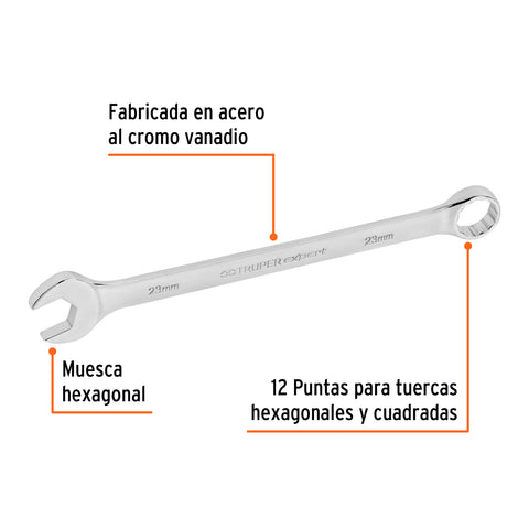 Llave combinada extralarga 23 mm x 316 mm de largo, Expert | LL-2023M | 15650