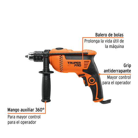 Rotomartillo 1/2', 650W, TRUPER PRO | ROTO-1/2A7 | 15679