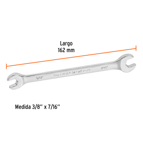 Llave española, 3/8 x 7/16' x 162 mm de largo, Truper Expert | LL-3021 | 15684