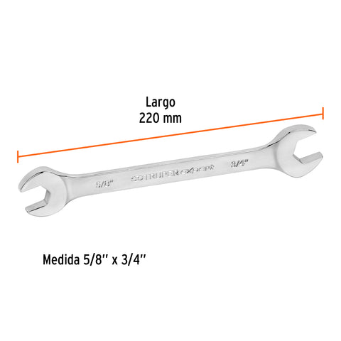 Llave española, 5/8 x 3/4' x 220 mm de largo, Truper Expert | LL-3031 | 15692