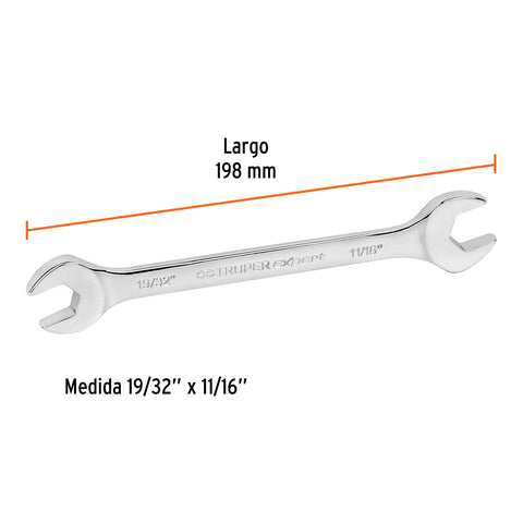 Llave española, 19/32 x 11/16' x 198 mm de largo, Expert | LL-3033 | 15693