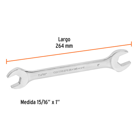 Llave española, 15/16 x 1' x 264 mm de largo, Truper Expert | LL-3045 | 15702