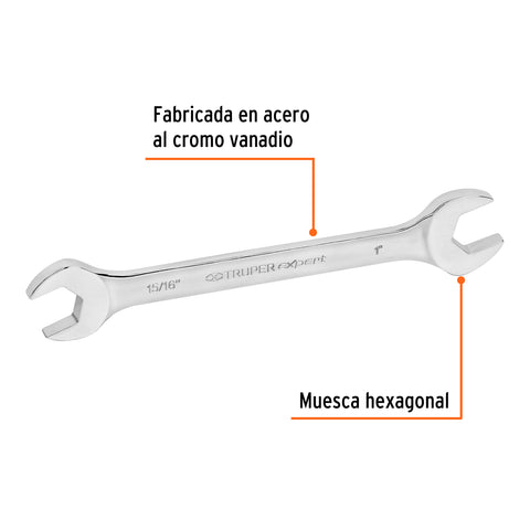 Llave española, 15/16 x 1' x 264 mm de largo, Truper Expert | LL-3045 | 15702