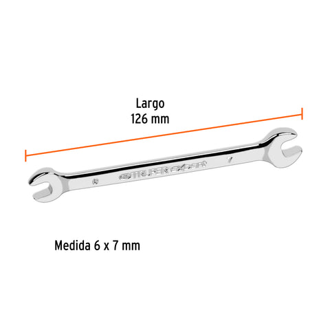 Llave española 6 x 7 mm x 126 mm de largo, Truper Expert | LL-30607 | 15704