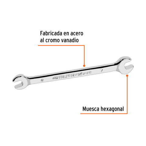 Llave española 6 x 7 mm x 126 mm de largo, Truper Expert | LL-30607 | 15704