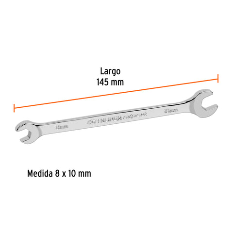 Llave española 8 x 10 x 145 mm de largo, Truper Expert | LL-30810 | 15707