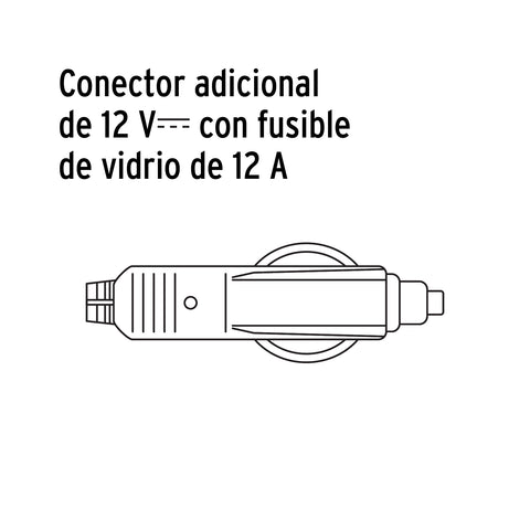 Inversor de corriente 120 W tipo vaso, 2 puertos USB, Truper | INCO-12 | 15725
