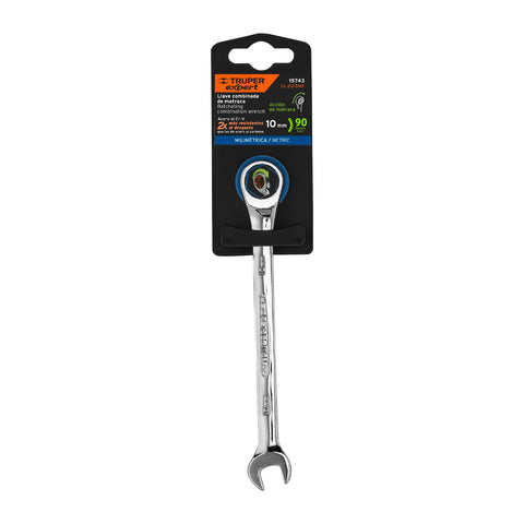 Llave combinada con matraca 10 mm x 154 mm largo, Expert | LL-2010MX | 15743