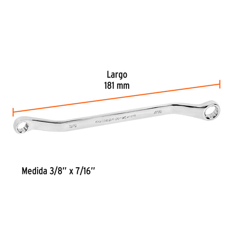 Llave de estrías 3/8 x 7/16' x 181 mm largo, Truper Expert | LL-8180 | 15750